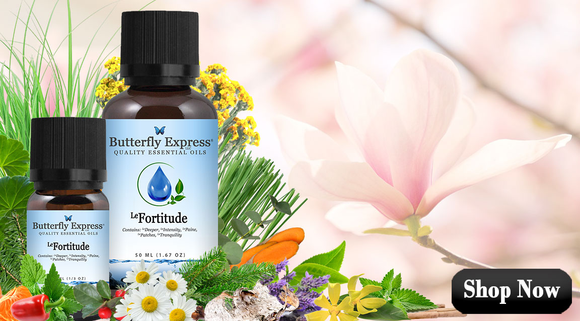 Fortitude Essential Oil blend for aches and pains.